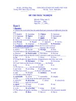 ĐỀ THI TRẮC NGHIỆM Môn thi: Tiếng Anh 12 - Trường THPT Bán Công Lai Vung ppt