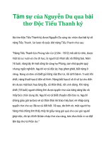 Tâm sự của Nguyễn Du qua bài thơ Độc Tiểu Thanh ký pptx