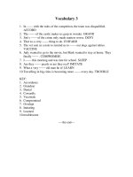 Câu hỏi kiểm tra - Vocabulary 3 pps