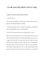 VẤN ĐỀ GIAO TIẾP TRONG TÂM LÝ Y HỌC doc