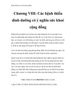 Dinh dưỡng và an toàn thực phẩm - Chương VIII: Các bệnh thiếu dinh dưỡng có ý nghĩa sức khoẻ cộng đồng pdf