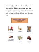 containers, Quantities, and Money docx