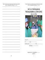 SỔ TAY THĂM KHÁM LÂM SÀNG- Y 2, Y CT2 docx