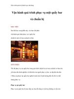 Giáo trình quản trị khách sạn, nhà hàng - Vận hành quá trình phục vụ một quầy bar và chuẩn bị pps