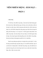VIÊM NHIỄM MIỆNG - HÀM MẶT – PHẦN 1 docx