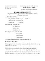BÁO CÁO TỔNG KẾT HOẠT ĐỘNG CÔNG ĐOÀN TRƯỜNG TIỂU HỌC TÂN PHONG NĂM HỌC 2009 - 2010 pptx