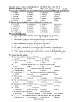 ĐỀ KIỂM TRA HỌC KỲ II Đề 001 - TRƯỜNG THPT BC CHU VĂN AN pot