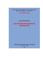 GIÁO TRÌNH LẬP KẾ HOẠCH SẢN XUẤT NGÀNH MAY - TỔNG QUAN VỀ LẬP KẾ HOẠCH SẢN XUẤT - BÀI 1 ppsx