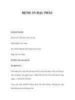 BỆNH ÁN HẬU PHẪU pdf