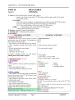 Lesson Plan (grade 11 – advanced) Period : 79 pot