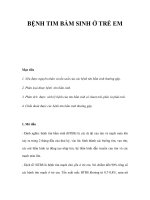 BỆNH TIM BẨM SINH Ở TRẺ EM doc