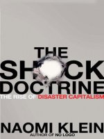 The shock doctrine   the rise of disaster capitalism   naomi klein