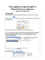 Trắc nghiệm ôn tập thi nghề Lý Thuyết Word ( có đáp án )_4 ppsx
