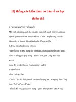 Hệ thống các kiến thức cơ bản về cơ học thiên thể doc