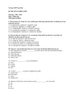 ĐỀ THI TỐT NGHIỆP THPT Năm học : 2010 - 2011 Môn : Tiếng Anh - Trường THPT Ngô Mây pptx
