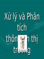 Chương 6: Xử lý và Phân tíchthông tin thị trường ppt