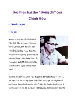 Đọc hiểu bài thơ 