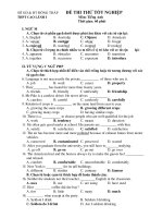 ĐỀ THI THỬ TỐT NGHIỆP - THPT CAO LÃNH I docx