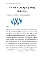 Giáo trình quản trị khách sạn, nhà hàng - CÁC BAN VÀ CÁC CUỘC HỌP TRONG KHÁCH SẠN doc