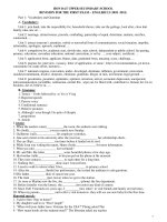 HON DAT UPPER SECONDARY SCHOOL REVISION FOR THE FIRST EXAM – ENGLISH 12 (2010 -2011) pptx