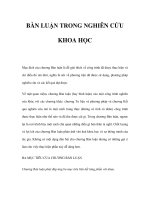 BÀN LUẬN TRONG NGHIÊN CỨU KHOA HỌC ppt