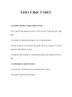 TÂM LÝ HỌC Ý THỨC ppt