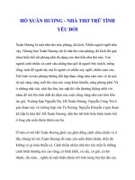 HỒ XUÂN HƯƠNG - NHÀ THƠ TRỮ TÌNH YÊU ĐỜI pps