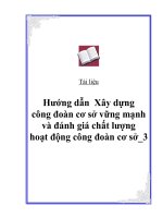 Hướng dẫn Xây dựng công đoàn cơ sở vững mạnh và đánh giá chất lượng hoạt động công đoàn cơ sở_3 doc