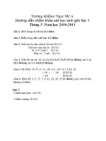 .....ĐỀ THI HOC SINH GIỎI TRƯỜNG TIỂU HỌC NGỌC MỸ ALỚP 1 docx