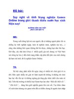 Đề bài: Suy nghĩ về tình trạng nghiện Games Online trong giới thanh thiếu nuên học sinh hiện nay! pptx