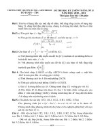 ĐỀ THI HỌC KỲ 2 MÔN TOÁN LỚP 11 NĂM HỌC 2010 – 2011 TRƯỜNG THPT CHUYÊN HÀ NỘI – AMSTERDAM potx