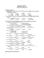 BỘ ĐỀ THỨ 2 (Trường THPT Hồng Ngự 2) ppt