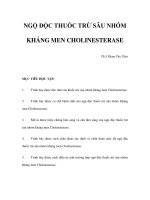 NGỘ ĐỘC THUỐC TRỪ SÂU NHÓM KHÁNG MEN CHOLINESTERASE potx