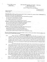 Đề thi anh chuyên THPT Nguyễn Huệ 2014