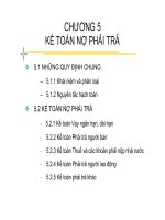 CHƯƠNG 5: KẾ TOÁN NỢ PHẢI TRẢ pdf