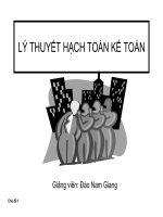 Bài giảng Lý thuyết hoạch toán kế toán  GV. Đào Nam Giang