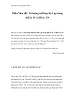 Lịch Sử Tư Tưởng trước Marx - Phần Năm (B): Tư tưởng triết học Hy Lạp trong thế kỷ IV và III tr. CN potx