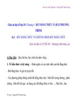 Giáo án đại số lớp 10: Chương 4 . BẤT ĐẲNG THỨC VÀ BẤT PHƯƠNG TRÌNH ppt