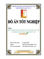 hoàn thiện công tác quản lý nguyên vật liệu tại nhà máy sữa đậu nành việt nam – vinasoy