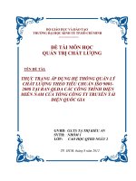 thực trạng áp dụng hệ thống quản lý chất lượng theo tiêu chuẩn iso 9001-2008 tại ban qld công trình điện miền nam của công ty truyền tải điện quốc gia