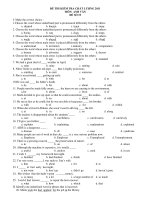 ĐỀ THI KIỂM TRA CHẤT LƯỢNG 2011 MÔN: ANH VĂN ĐỀ SỐ 19 pot