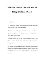 Chẩn đoán và xử trí viêm ruột thừa thể không điển hình – Phần 1 potx