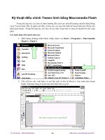 Kỹ thuật điều chỉnh Tween hình bằng Macromedia Flash phần 2 pps