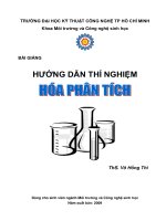 Giáo trinh : Thí nghiệm hóa phân tích part 1 pdf