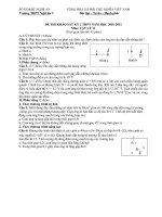 ĐỀ THI KHẢO SÁT KỲ 2 THPT NĂM HỌC 2010-2011 Môn: VẬT LÝ 11 THPT Nghi lộc 2 docx