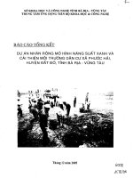 Dự án nhân rộng mô hình năng suất và xanh và cải thiện môi trường dân cư xã Phước Hải, huyện Đất Đỏ, tỉnh Bà Rịa Vũng Tàu