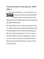 Chiến lược ghi điểm cao môn tiếng Anh - Khối D (Phần I) doc