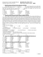 ĐỀ KIỂM TRA HỌC KỲ II MÔN: ANH Đề 004 - TRƯỜNG THPT BC CHU VĂN AN pot