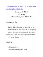 Giáo án mầm non chương trình đổi mới: Làm quen với chữ cái H & K docx