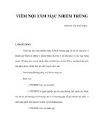 VIÊM NỘI TÂM MẠC NHIỄM TRÙNG pdf